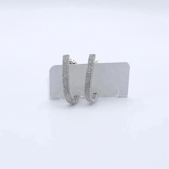 Long Hoop Earrings - Picture 3 of 5